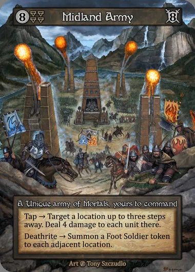 Midland Army, Sorcery card BET 100 — Beta set