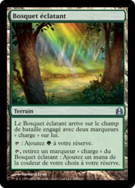 Bosquet éclatant, carte Magic CMD 295 — extension Commander 2011