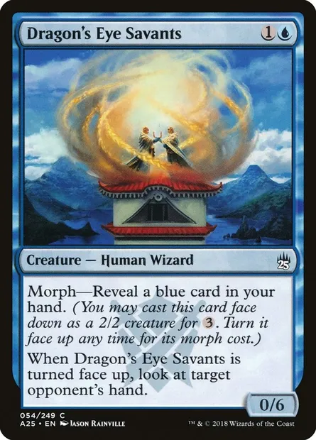 Savants de l'Œil du dragon, carte Magic A25 54 — extension Masters 25