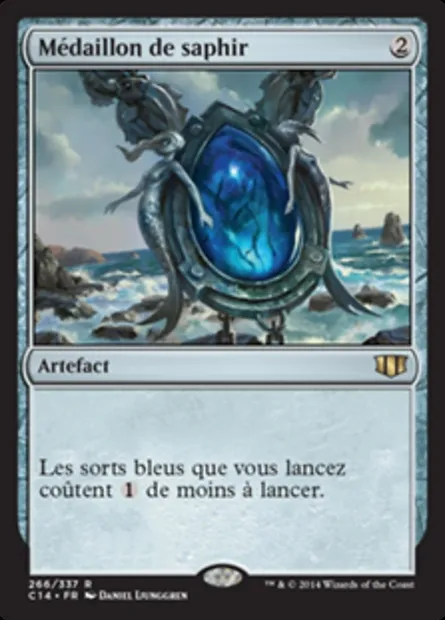 Médaillon de saphir, carte Magic C14 266 — extension Commander 2014