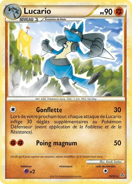Lucario, carte Pokémon UL 19 — extension Déchaînement