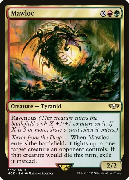 Mawloc, Magic card 40K 133 — Warhammer 40,000 Commander set