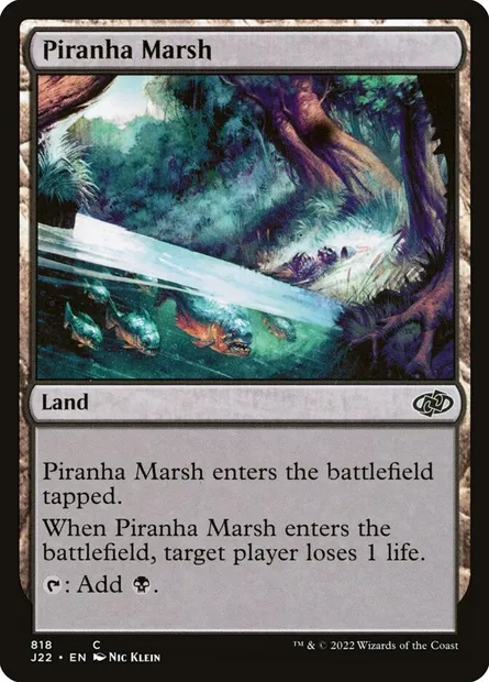 Piranha Marsh, Magic card J22 818 — Jumpstart 2022 set