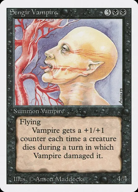 Sengir Vampire, Magic card 3ED 129 — Revised Edition set