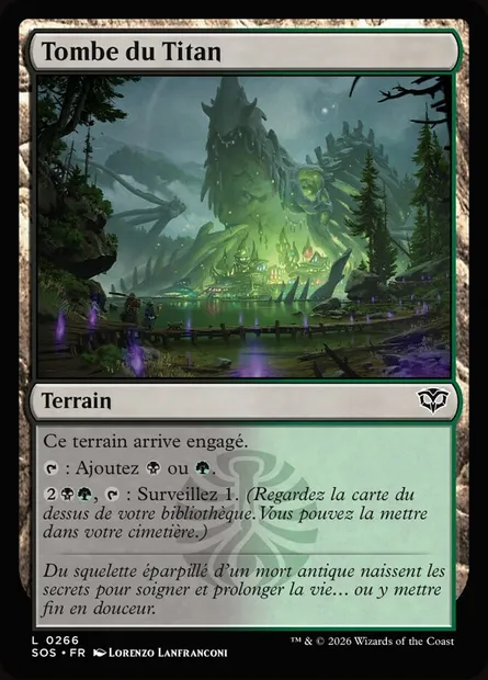 Tombe du Titan, carte Magic SOS 266 — extension Secrets of Strixhaven