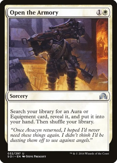 Open the Armory, Magic card SOI 32 — Shadows over Innistrad set