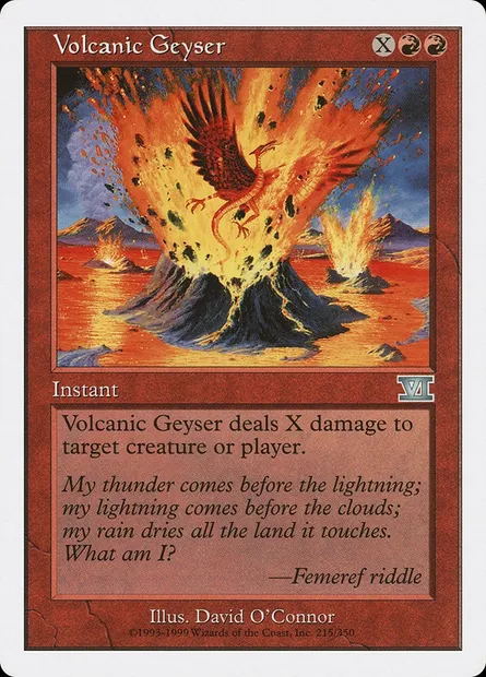 Volcanic Geyser, Magic card 6ED 215 — Classic Sixth Edition set