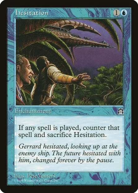 Hésitation, carte Magic STH 33 — extension Forteresse