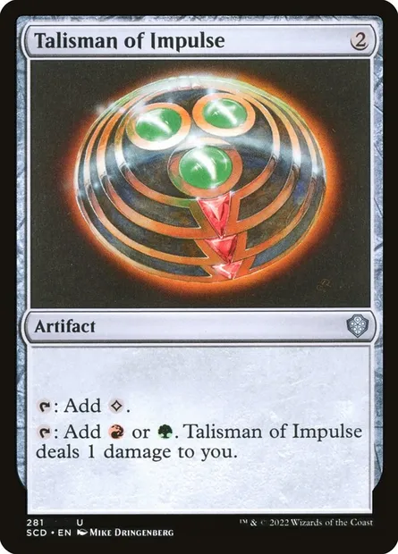 Talisman of Impulse, Magic card SCD 281 — Starter Commander Decks set
