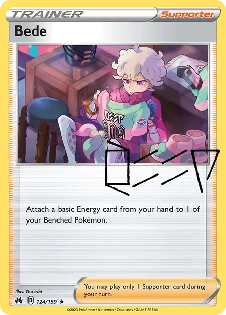 Bede, Pokémon card CRZ 124 — Crown Zenith set