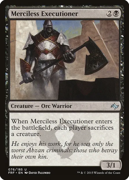 Merciless Executioner, Magic card FRF 76 — Fate Reforged set