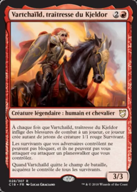 Vartchaïld, traîtresse du Kjeldor, carte Magic C18 28 — extension Commander 2018