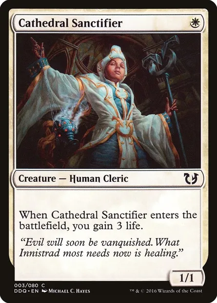 Cathedral Sanctifier, Magic card DDQ 3 — Duel Decks: Blessed vs. Cursed set