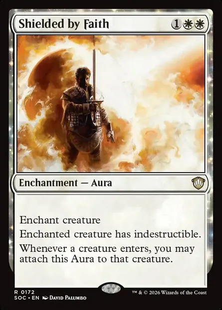 Shielded by Faith, Magic card SOC 172 — Secrets of Strixhaven Commander set
