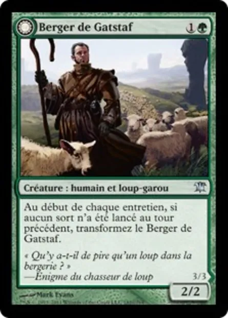 Berger de Gatstaf // Hurleur de Gatstaf, carte Magic ISD 182 — extension Innistrad