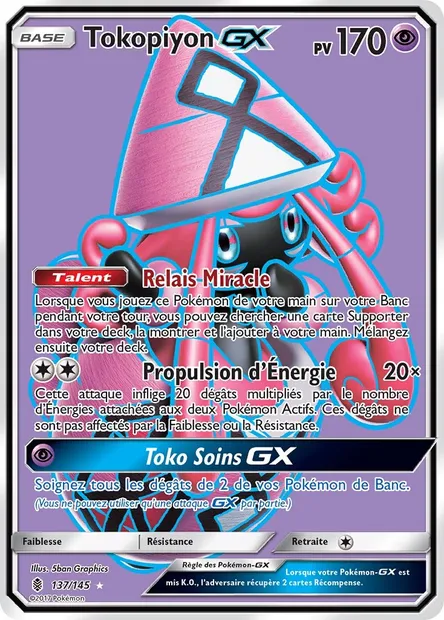 Tokopiyon GX, carte Pokémon GRI 137 — extension Gardiens Ascendants