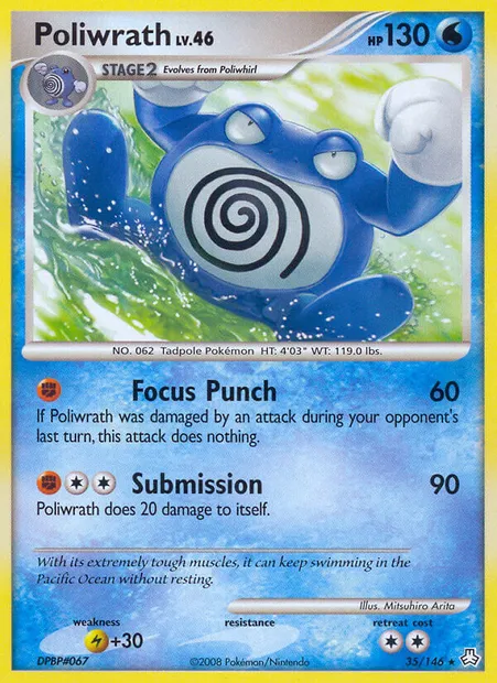 Poliwrath, Pokémon card LA 35 — Legends Awakened set