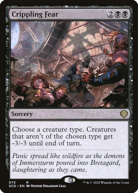 Crippling Fear, Magic card SCD 72 — Starter Commander Decks set