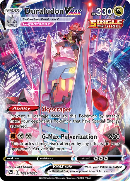 Duraludon VMAX, Pokémon card SIT TG21 — Silver Tempest set