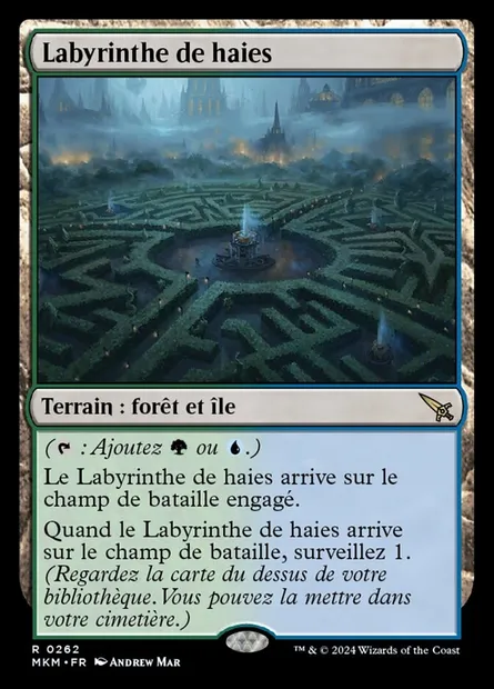 Labyrinthe de haies, carte Magic MKM 262 — extension Murders at Karlov Manor