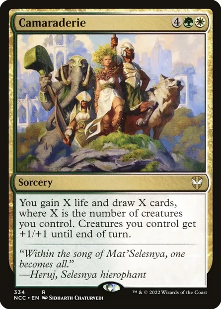 Camaraderie, Magic card NCC 334 — New Capenna Commander set