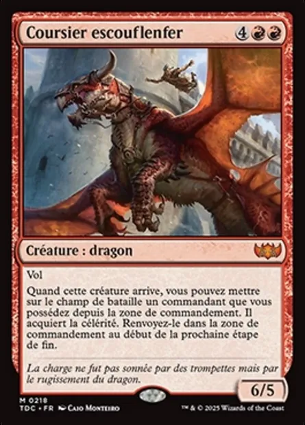 Coursier escouflenfer, carte Magic TDC 218 — extension Tarkir: Dragonstorm Commander
