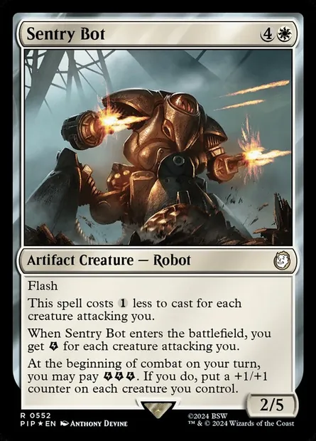 Sentry Bot, Magic card PIP 552 — Fallout set