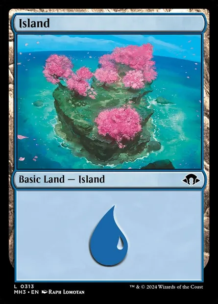 Island, Magic card MH3 313 — Modern Horizons 3 set