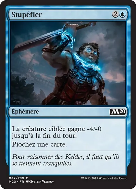 Stupéfier, carte Magic M20 47 — extension Core Set 2020