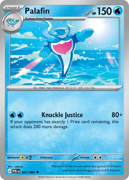 Palafin, Pokémon card PBL 022 — Pitch Black set