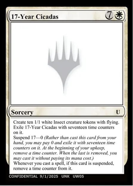 17-Year Cicadas, Magic card UNK UW05c — Unknown Event set