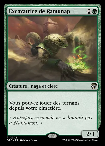 Excavatrice de Ramunap, carte Magic OTC 202 — extension Outlaws of Thunder Junction Commander