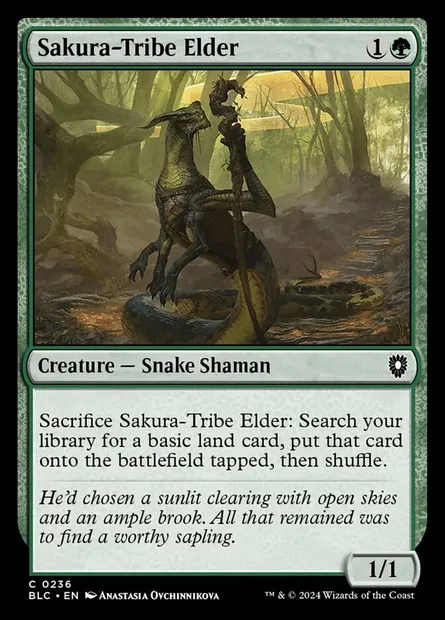 Sakura-Tribe Elder, Magic card BLC 236 — Bloomburrow Commander set