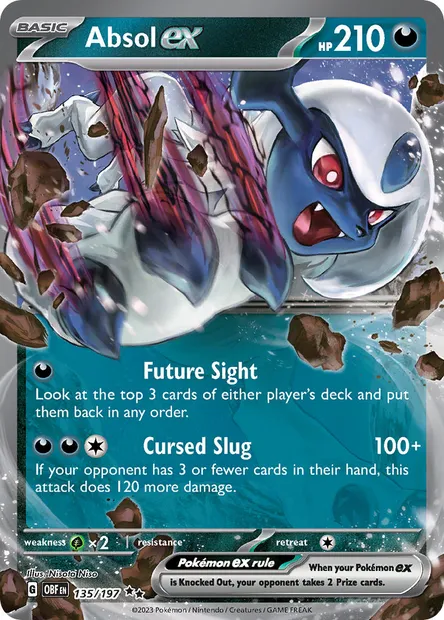 Absol ex, Pokémon card OBF 135 — Obsidian Flames set