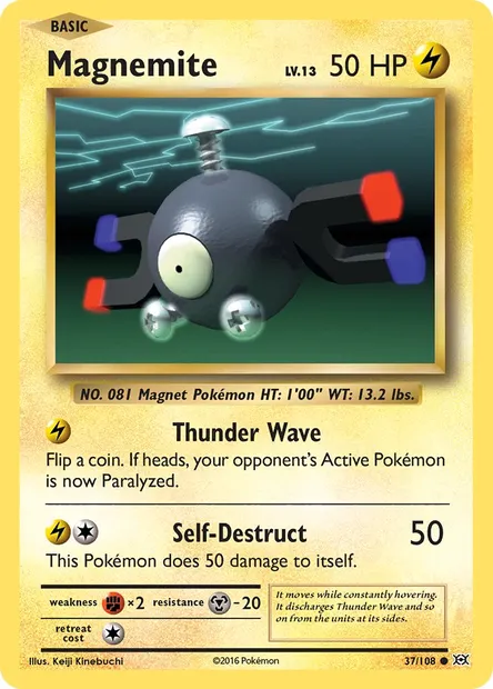 Magnemite, Pokémon card EVO 37 — Evolutions set