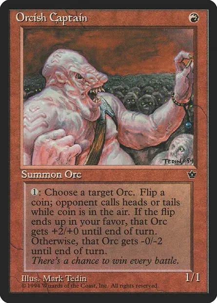 Orcish Captain, Magic card FEM 60 — Fallen Empires set
