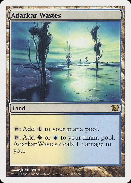 Adarkar Wastes, Magic card 9ED 317 — Ninth Edition set