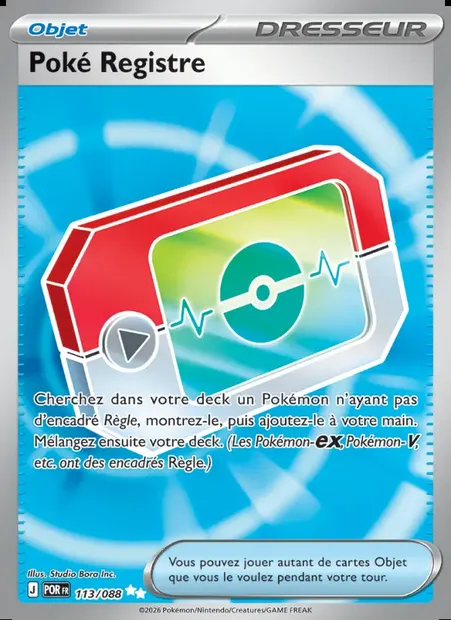 Poké Registre, carte Pokémon POR 113 — extension Équilibre Parfait