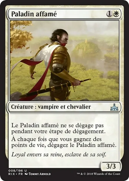 Paladin affamé, carte Magic RIX 8 — extension Les combattants d'Ixalan