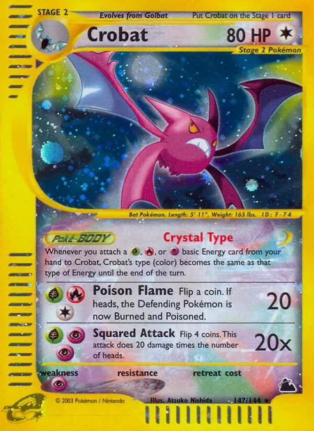 Crobat, Pokémon card SK 147 — Skyridge set