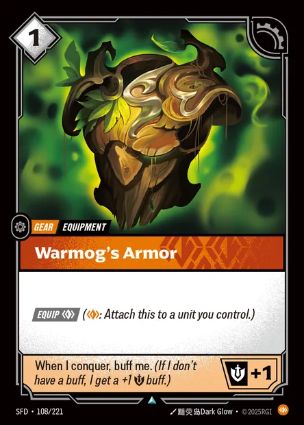 Warmog's Armor, Riftbound card SFD 108 — Spiritforged set