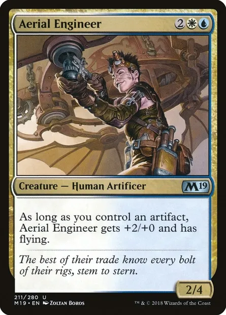 Aerial Engineer, Magic card M19 211 — Core Set 2019 set