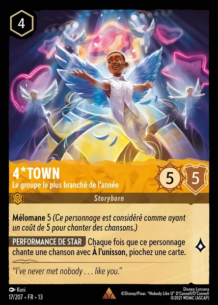 4*Town - Le groupe le plus branché de l'année, carte Disney Lorcana CH13-017 — extension Invasion Epineuse!