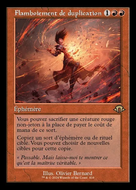 Flamboiement de duplication, carte Magic MH3 416 — extension Modern Horizons 3