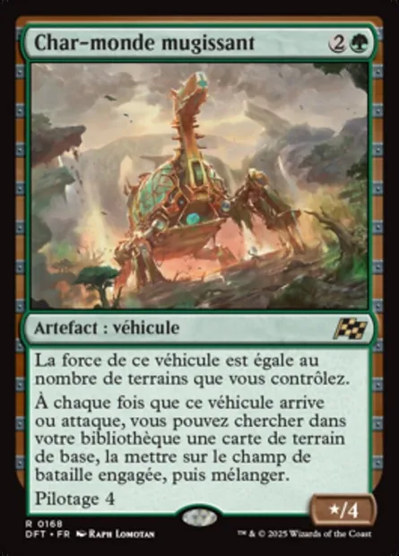 Char-monde mugissant, carte Magic DFT 168 — extension Aetherdrift