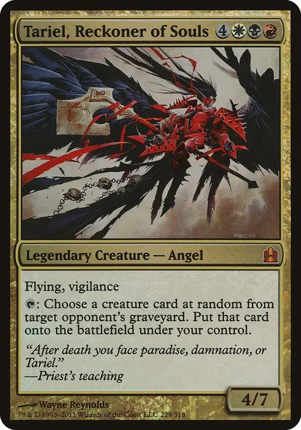 Tariel, héliaste d'âmes, carte Magic OCMD 229 — extension Commander 2011 Oversized
