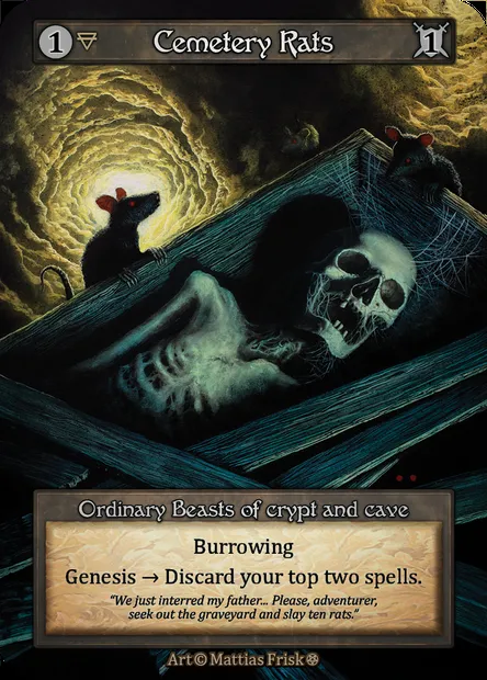 Cemetery Rats, Sorcery card GOT 044 — Gothic set