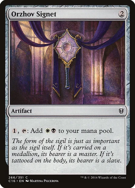 Orzhov Signet, Magic card C16 266 — Commander 2016 set