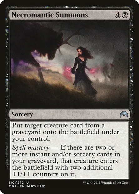 Necromantic Summons, Magic card ORI 110 — Magic Origins set