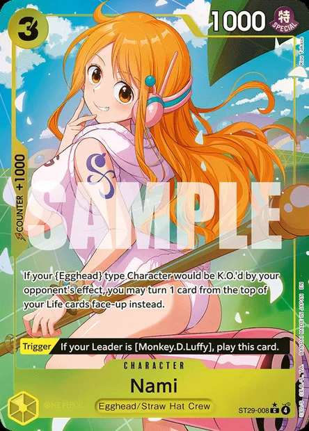 Nami, One Piece card ST29-008 — Egghead set